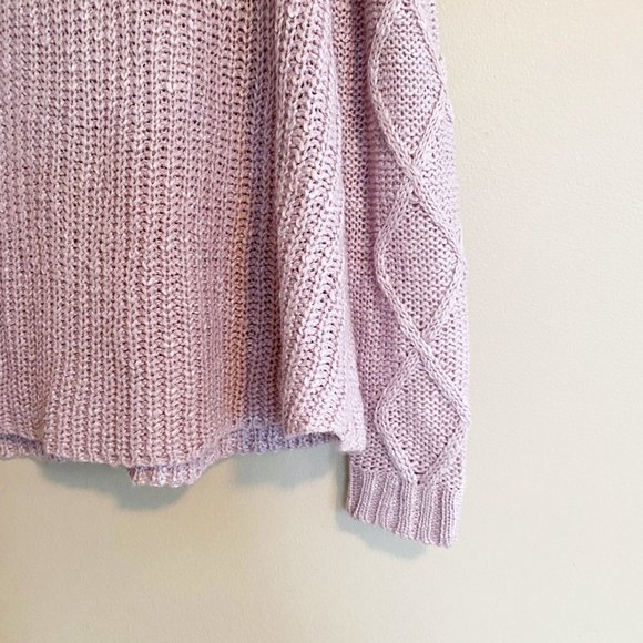 Cloud Chaser lilac purple cold shoulder sweater - Picture 3 of 5